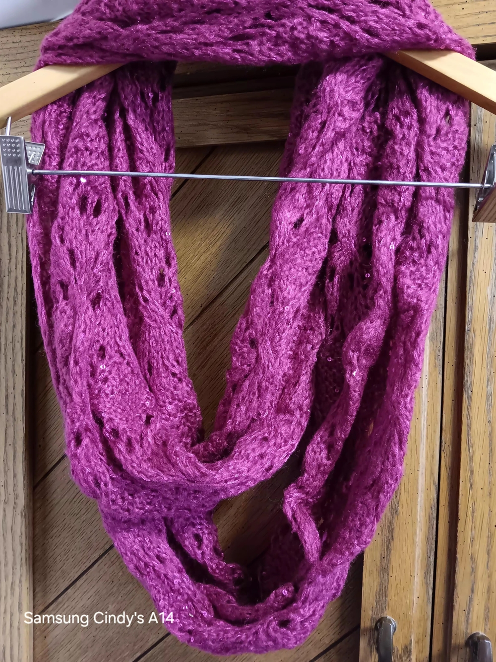 Fuchsia Knit Infinity Scarf
